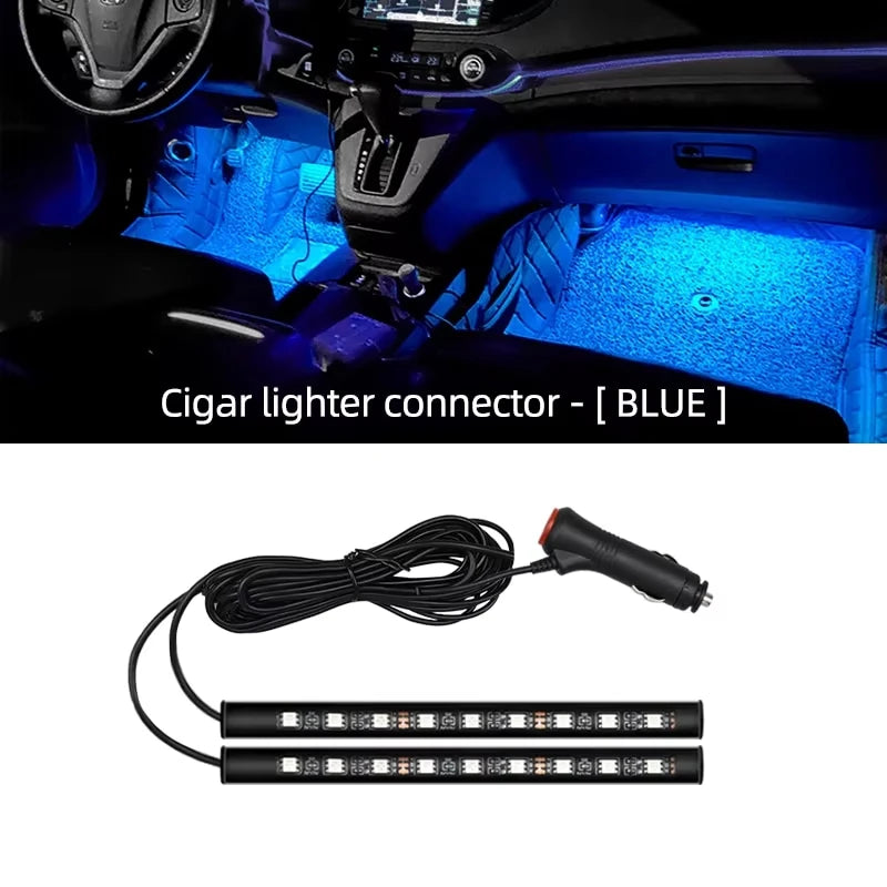 2 in 1 LED Car Neon Light Foot Light LED Interior Decoration