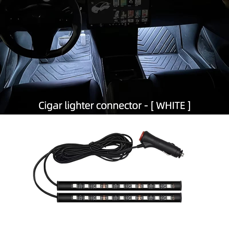 2 in 1 LED Car Neon Light Foot Light LED Interior Decoration