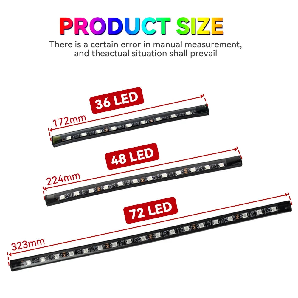 Neon LED Car Interior Ambient Foot Light Wireless Remote Music APP Control