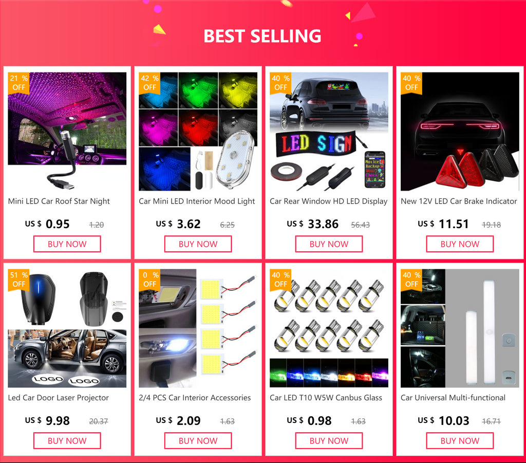 Mini LED Car Roof Star Night Light Projector Atmosphere Galaxy