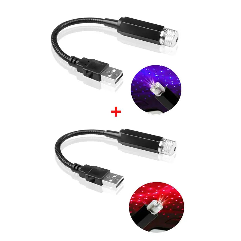 Mini LED Car Roof Star Night Light Projector Atmosphere Galaxy
