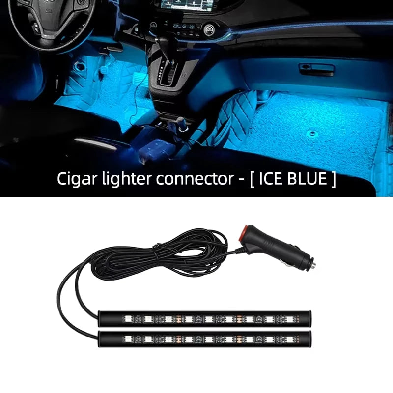 2 in 1 LED Car Neon Light Foot Light LED Interior Decoration