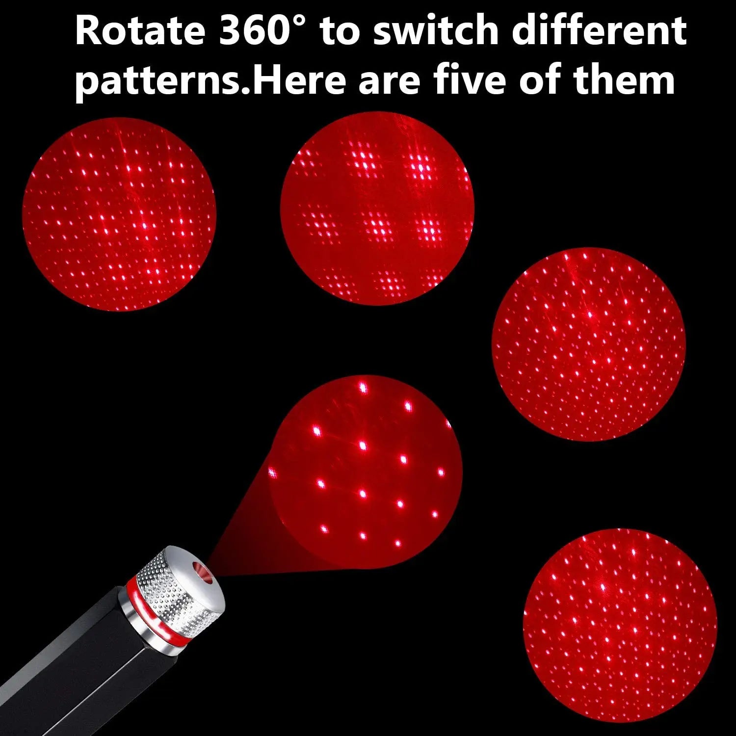 Mini LED Car Roof Star Night Light Projector Atmosphere Galaxy